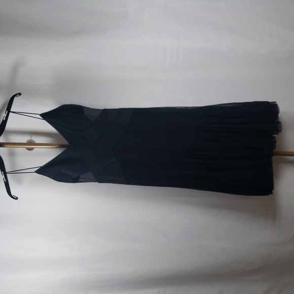 Cache Vintage Black Spaghetti Strap Mesh Panels‎ Dress SZ 6 - Picture 1 of 16